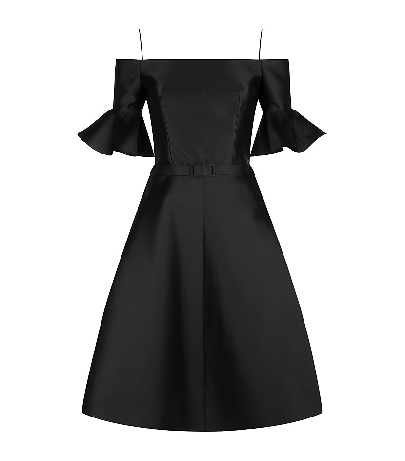 Carven Off the Shoulder Dress in Black | Lyst