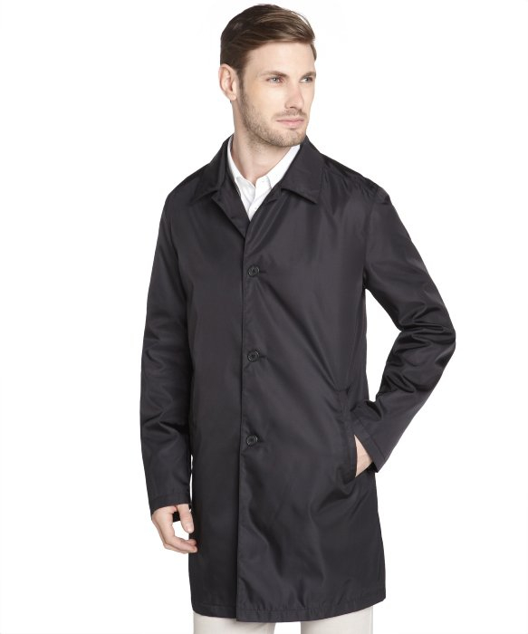 Lyst - Prada Black Nylon Water-resistant Raincoat in Black for Men