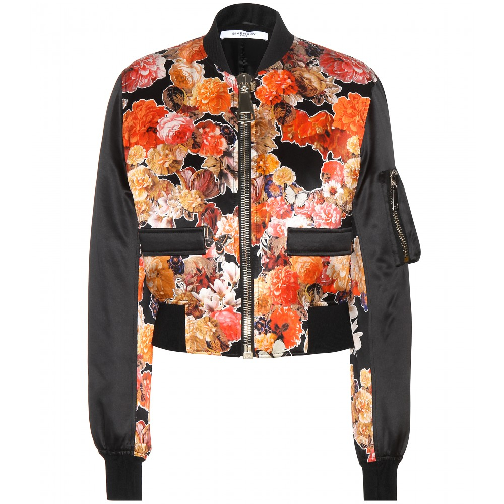 Lyst - Givenchy Silk Bomber Jacket