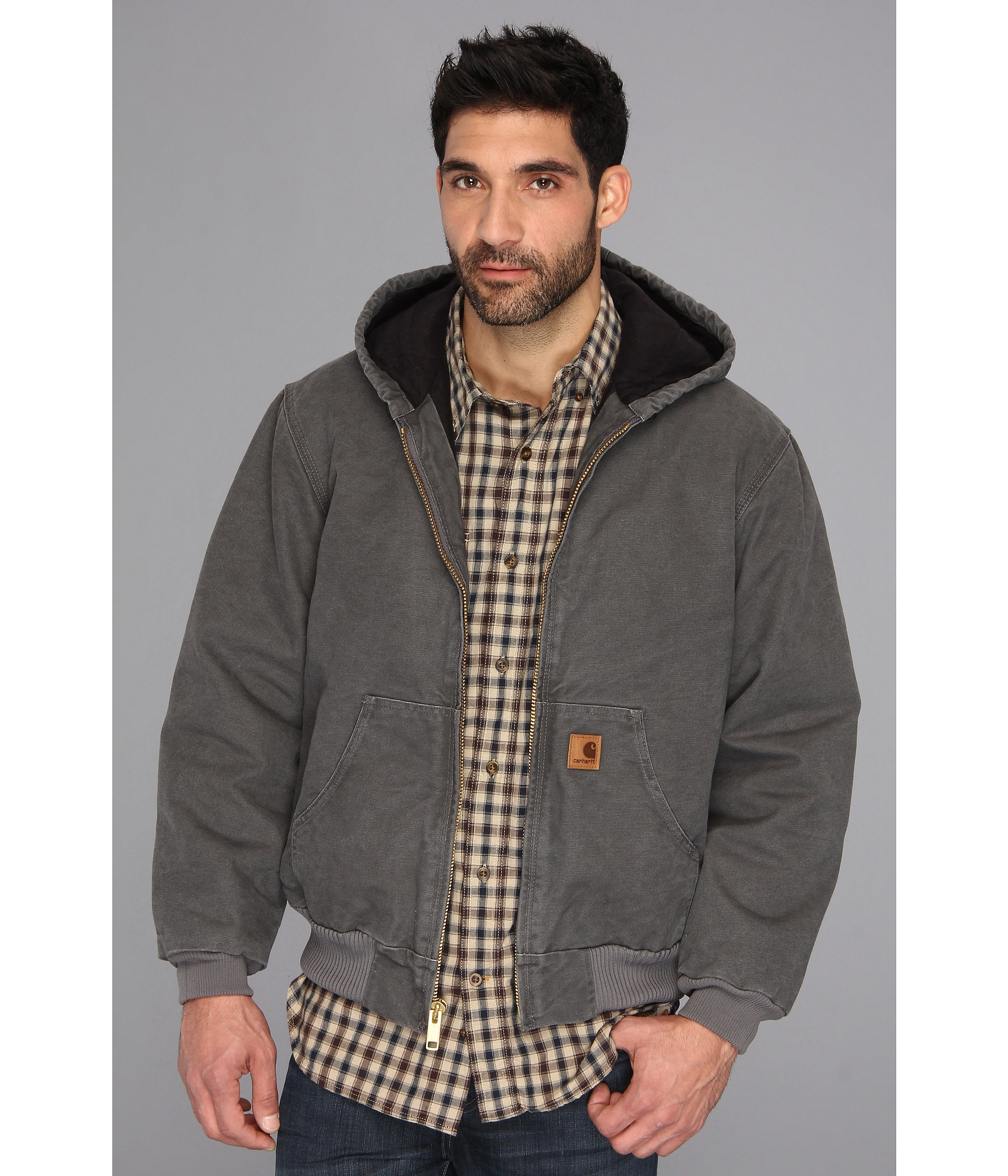 Carhartt Qfl Sandstone Active Jacket in Gray for Men (Gravel) | Lyst