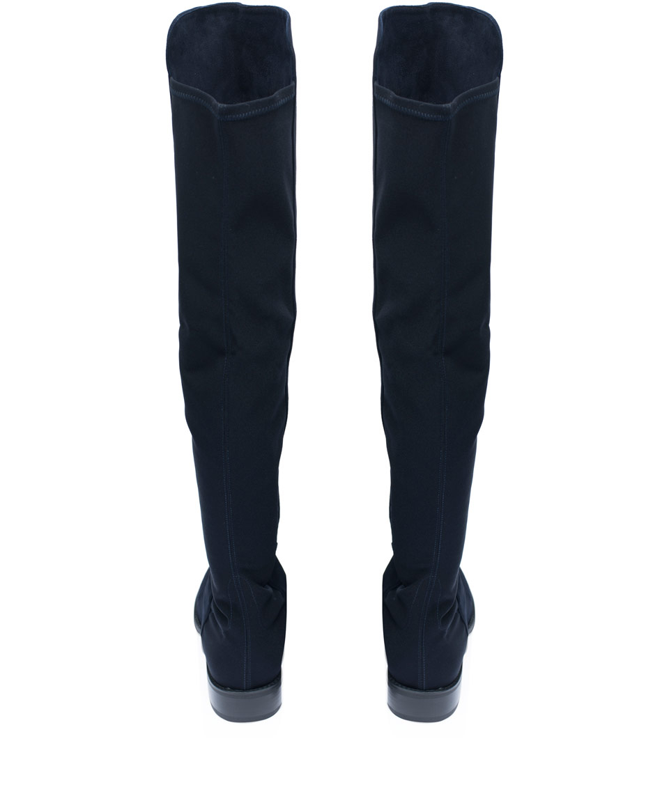 stuart weitzman navy blue boots