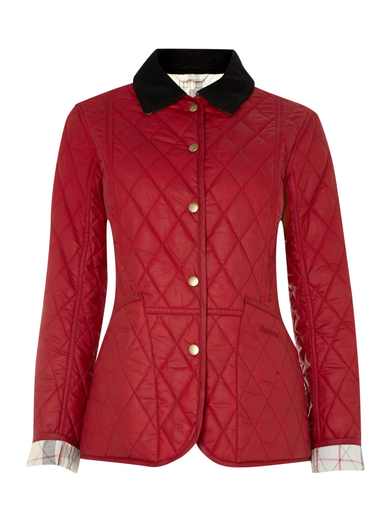 Barbour Quilted Wax Summer Liddesdale Jacket in Red | Lyst