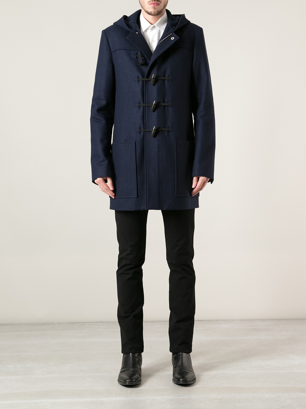 Dior homme Duffle Coat in Blue for Men | Lyst