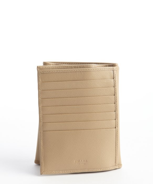 Prada Sand Saffiano Leather Medium French Wallet in Beige (sand ...  