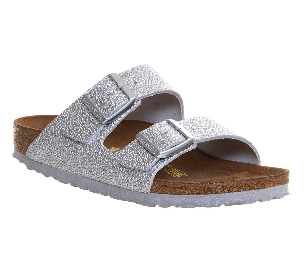 Birkenstock Arizona Two Strap  Sandals  in Silver Lyst