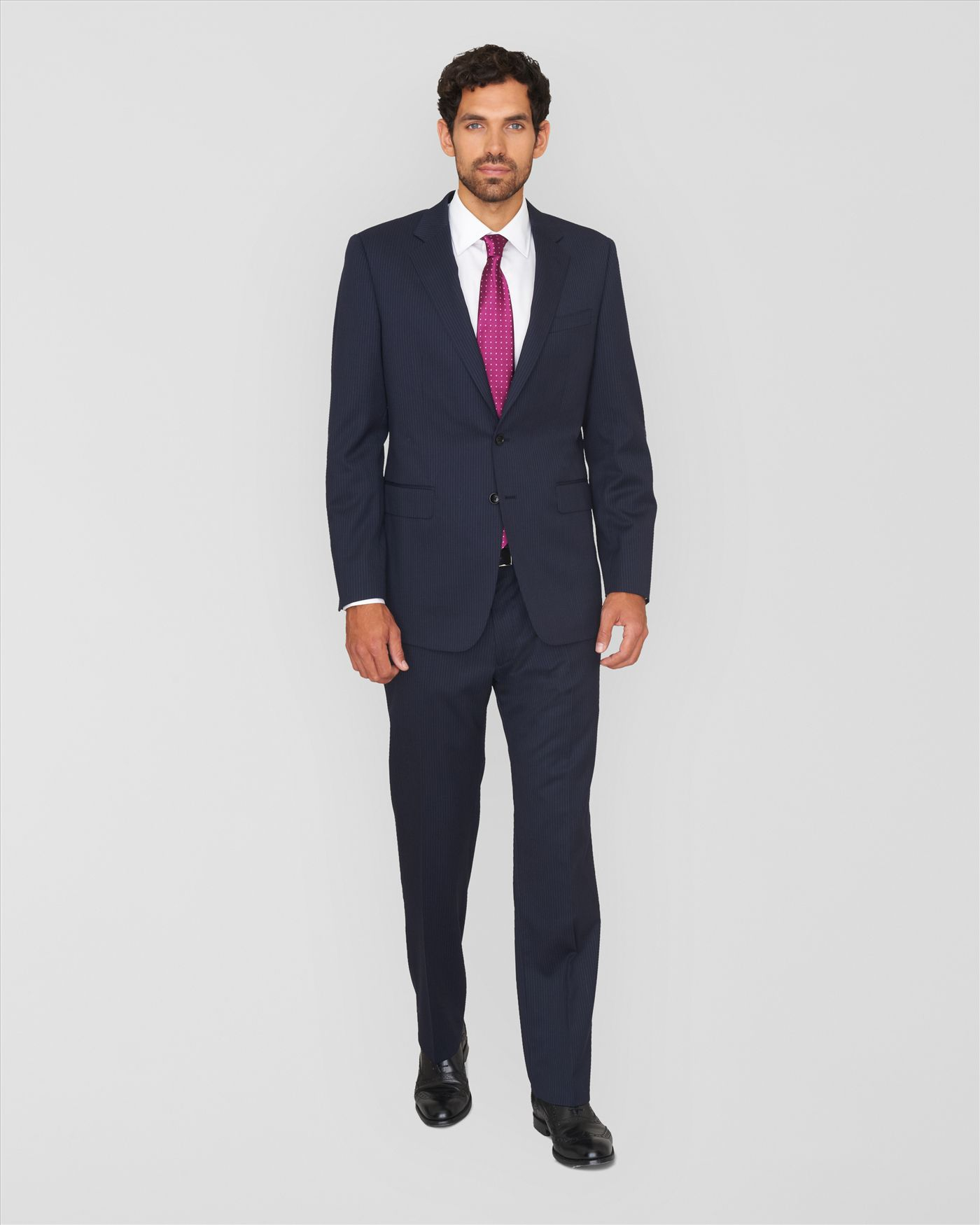 Jaeger Navy Narrow Pinstripe Suit in Blue for Men (white) | Lyst