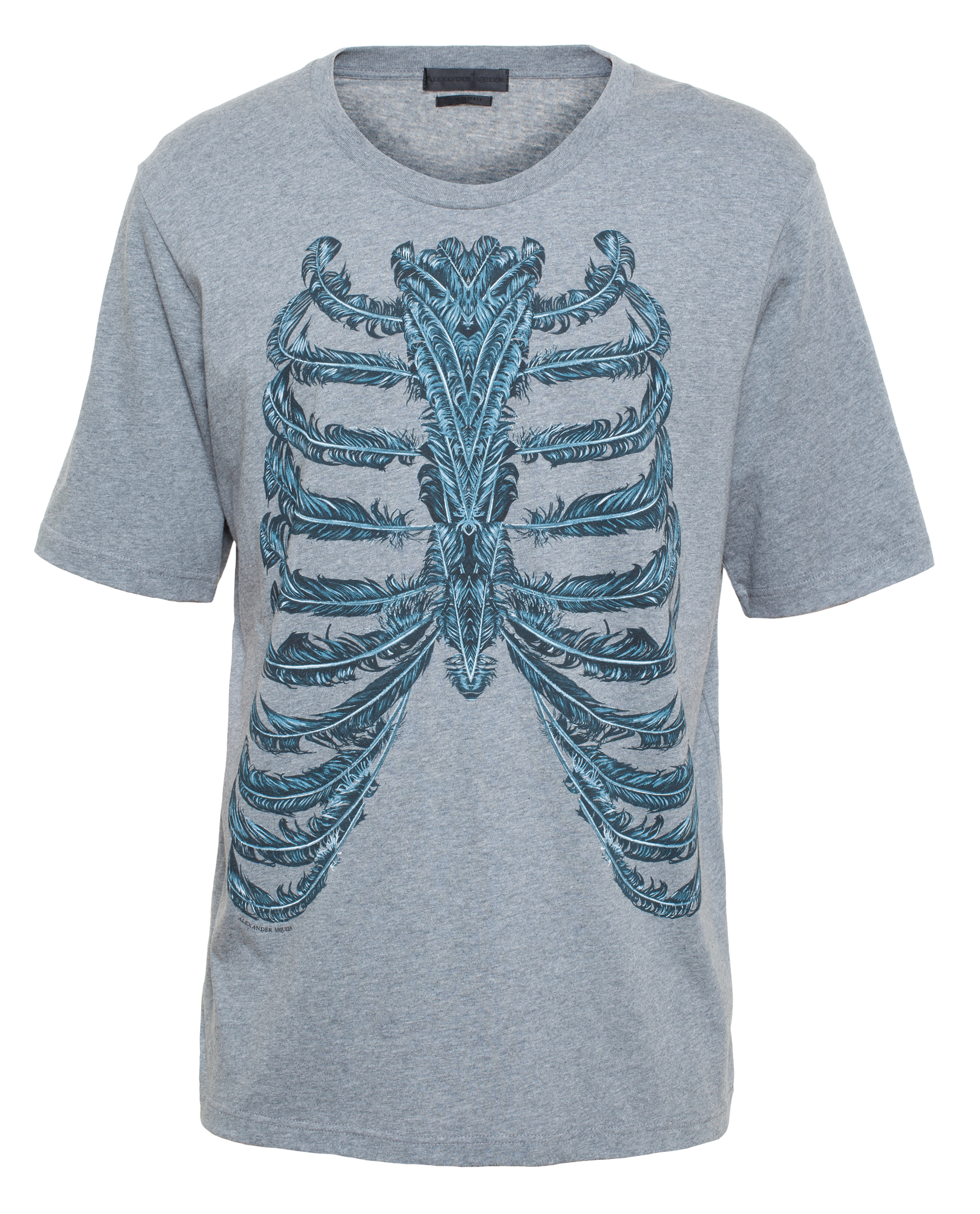 Lyst - Alexander McQueen Feather Skeleton T-Shirt in Gray for Men