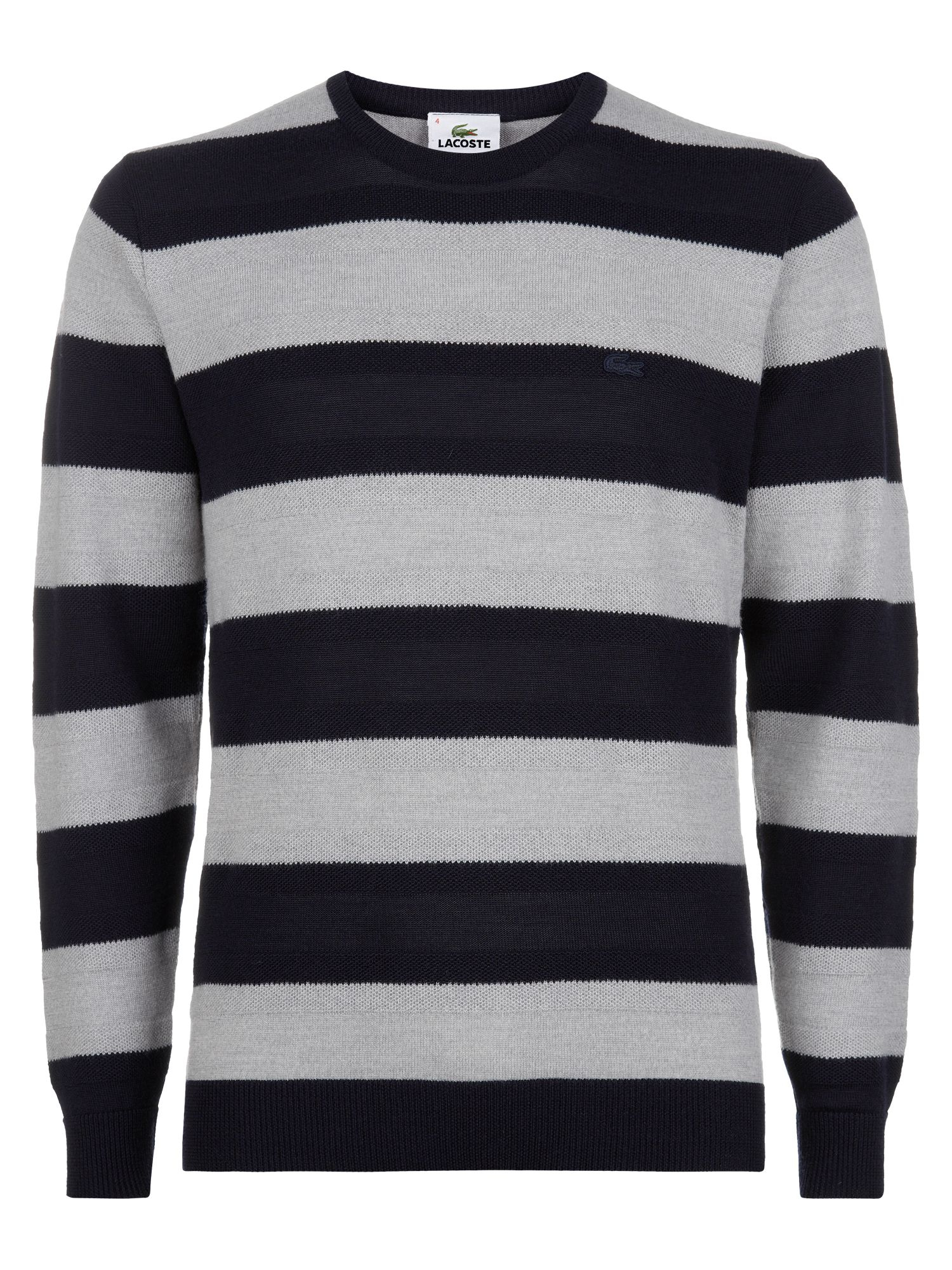 Lacoste Men's Waffle-knit Striped Sweater in Blue for Men (Navy Blue ...