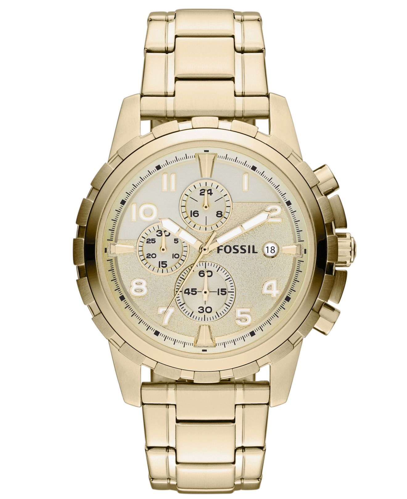 fossil gold digital watch