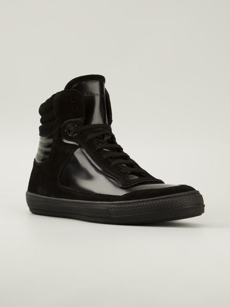 Diesel Black Gold 'Diamond' Hi-Top Sneakers in Black for Men | Lyst