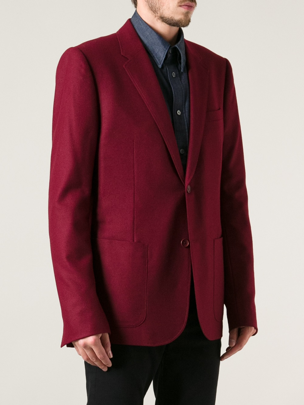 Balenciaga Formal Blazer in Red for Men - Lyst