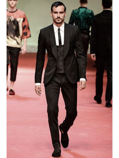 Lyst - Dolce & Gabbana Wool Gabardine 3 Piece Suit in Black for Men