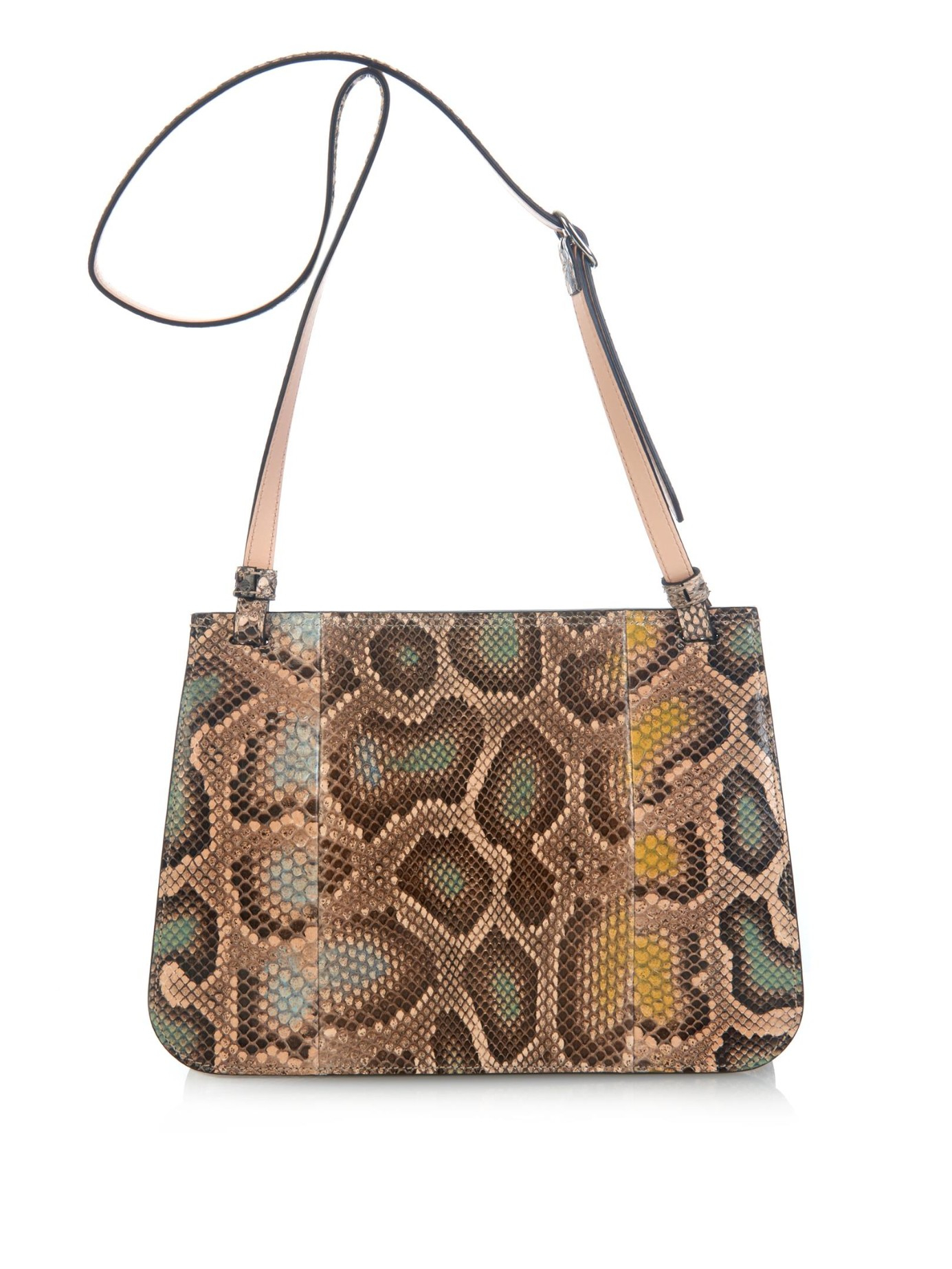 Gucci Bamboo Daily Python Cross-body Bag in Natural - Lyst