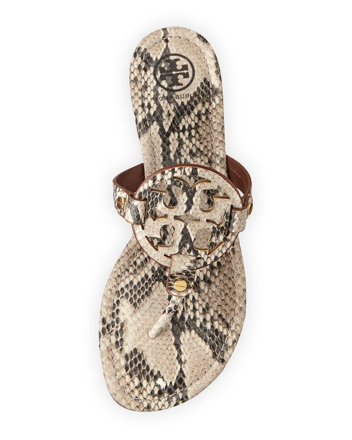 tory burch sandals snake skin