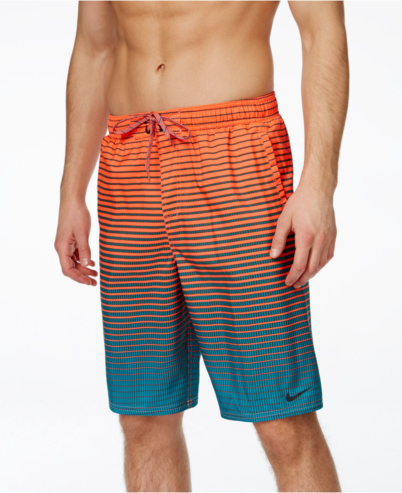 Download Lyst - Nike Performance Quick Dry Swim Trunks in Orange ...