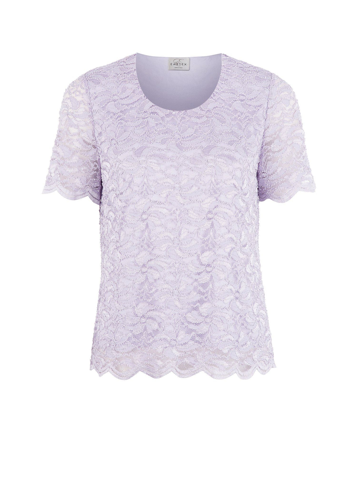 Eastex Lilac Lace Jersey Top in Purple | Lyst