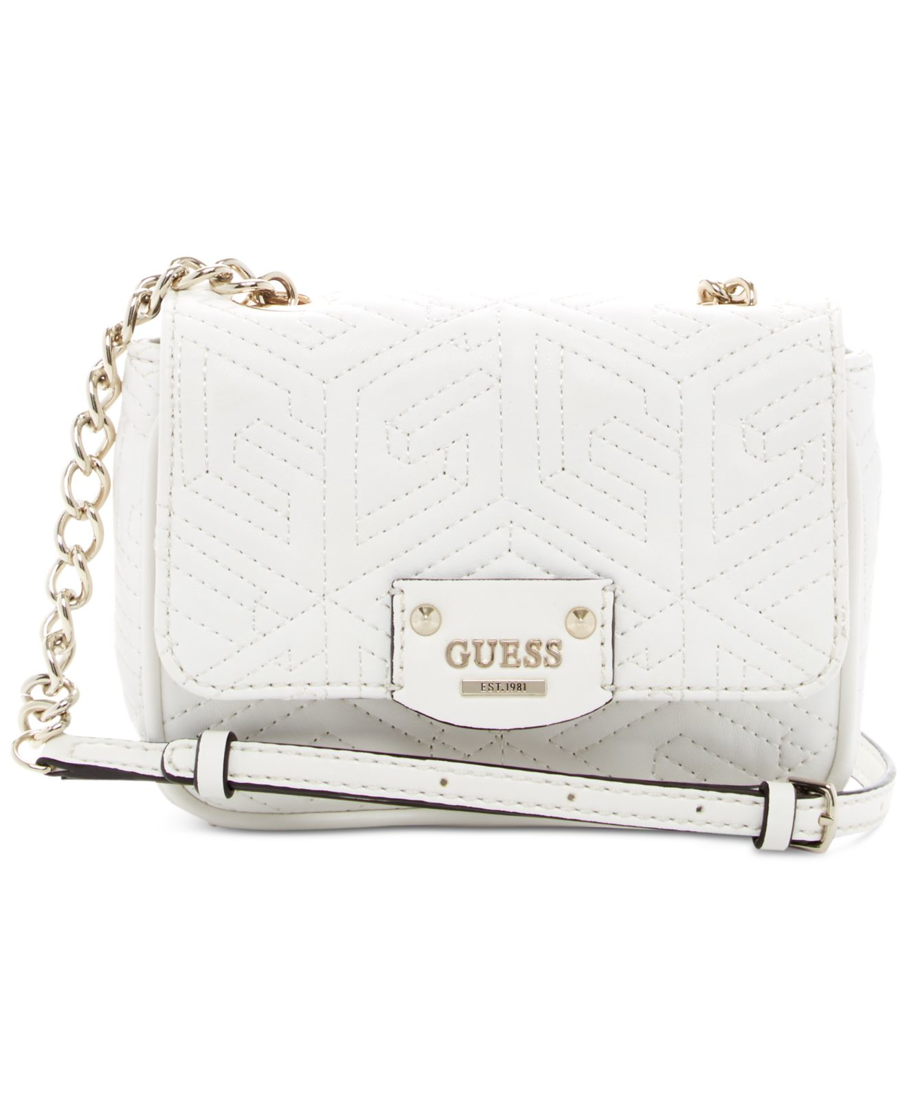Lyst Guess G Cube Quilted Pee Crossbody In White Gallery