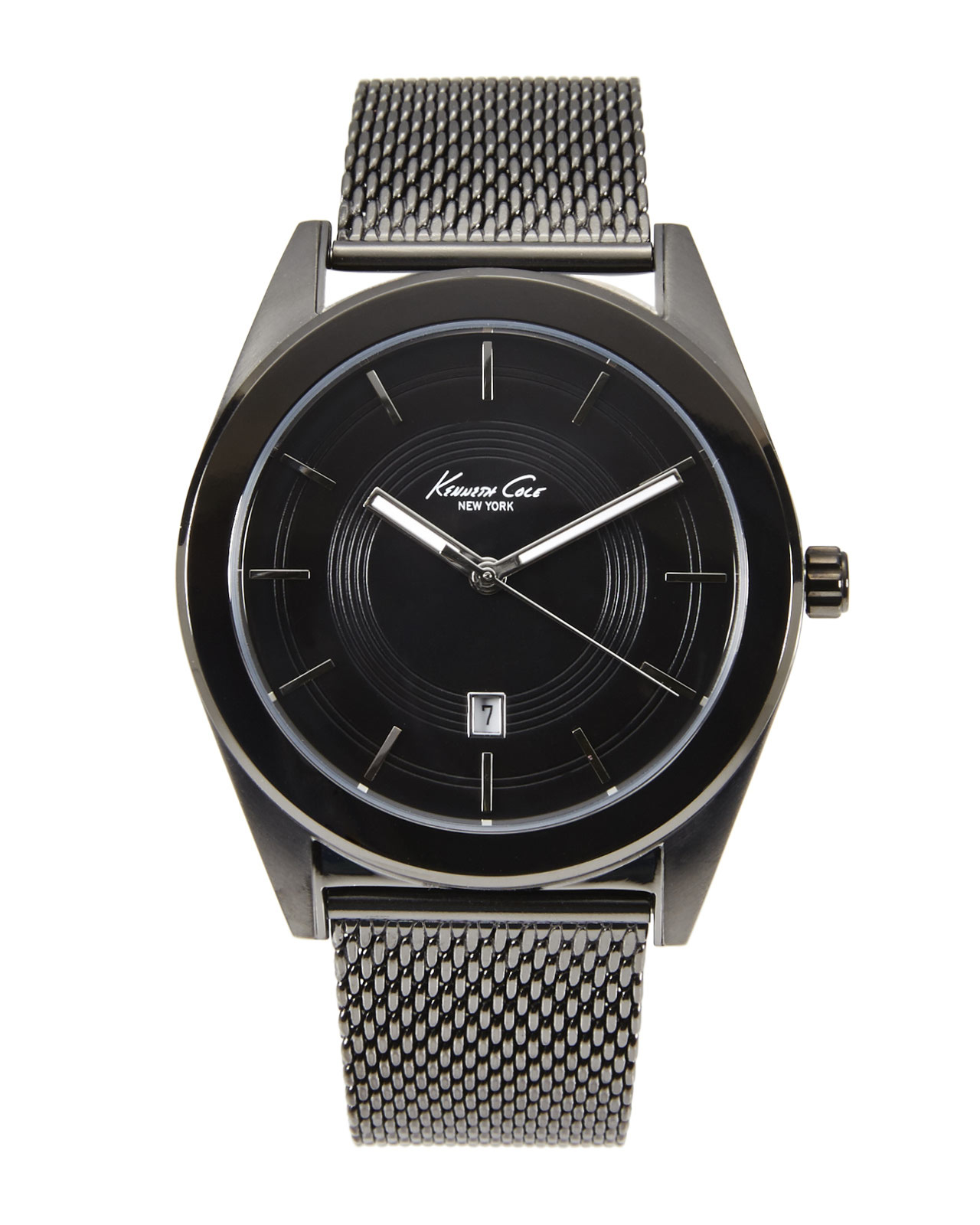 lyst-kenneth-cole-reaction-kc9371-black-watch-in-gray-for-men