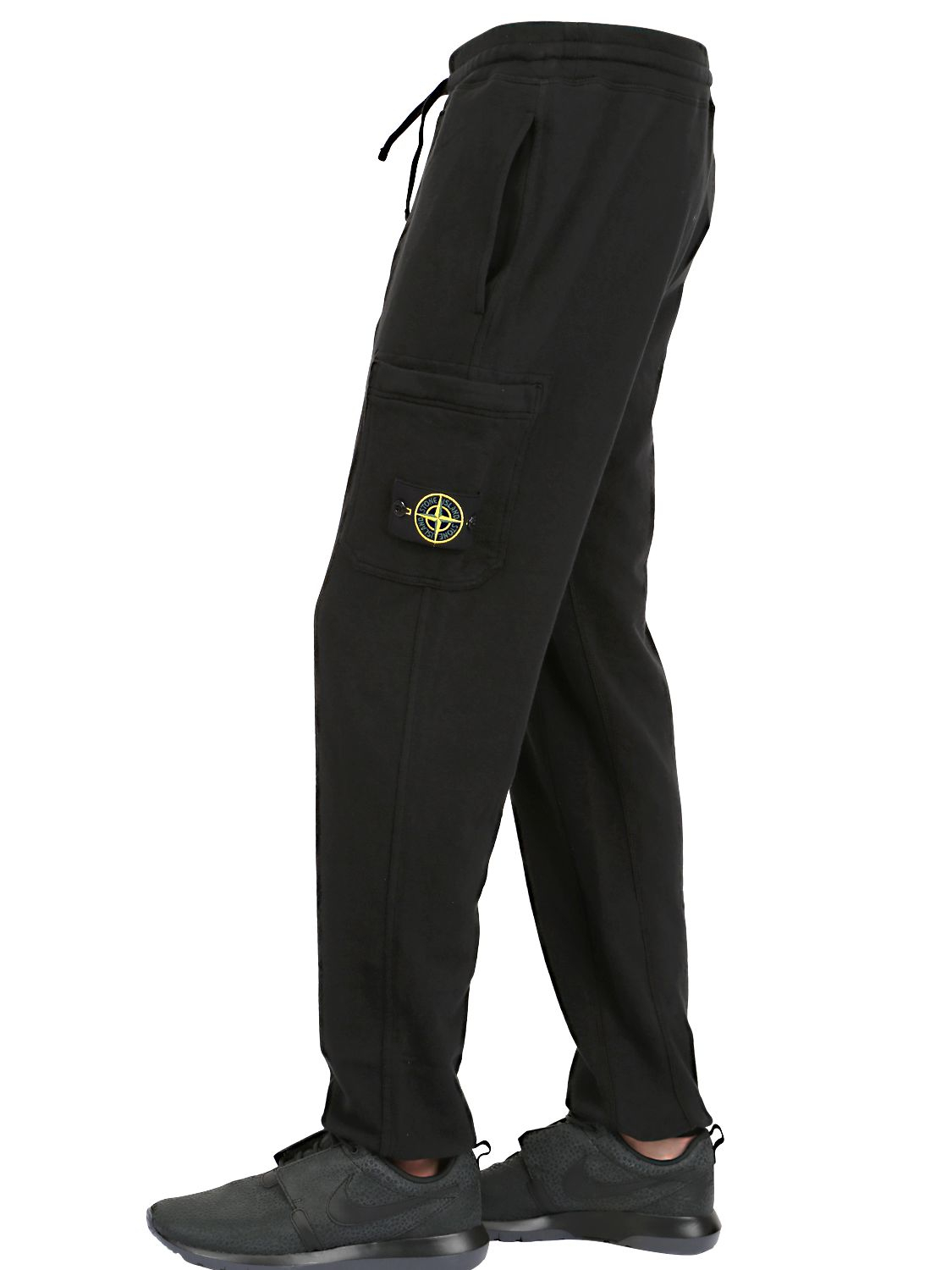 stone island black trousers