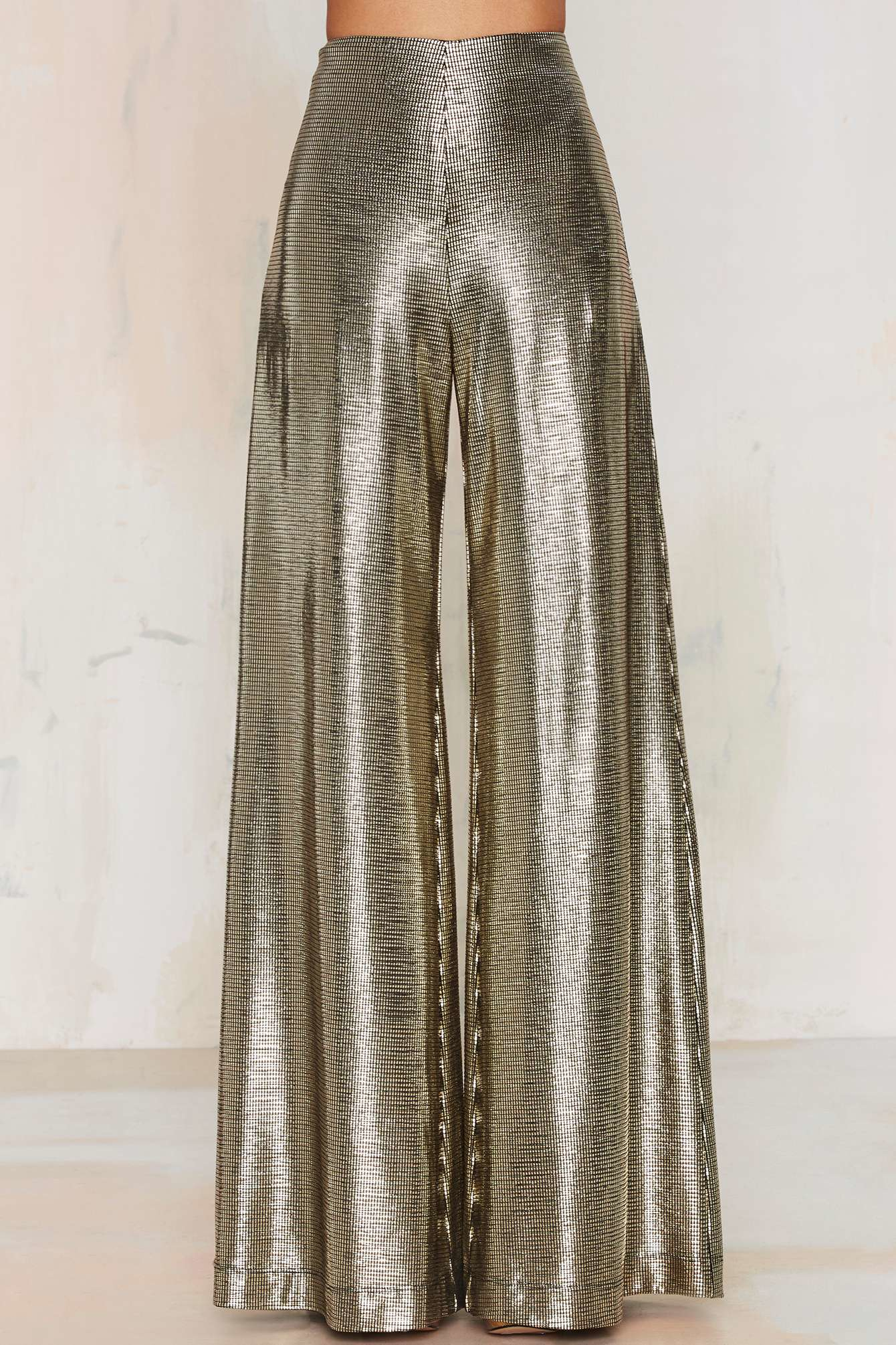 metallic pants