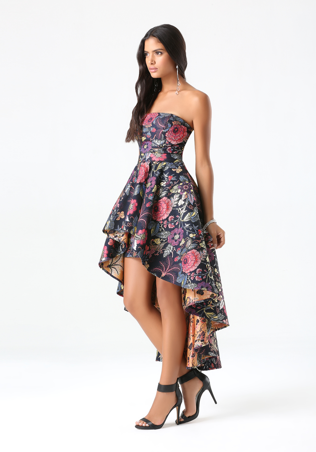 Lyst Bebe Jacquard Hi Lo Dress Gallery