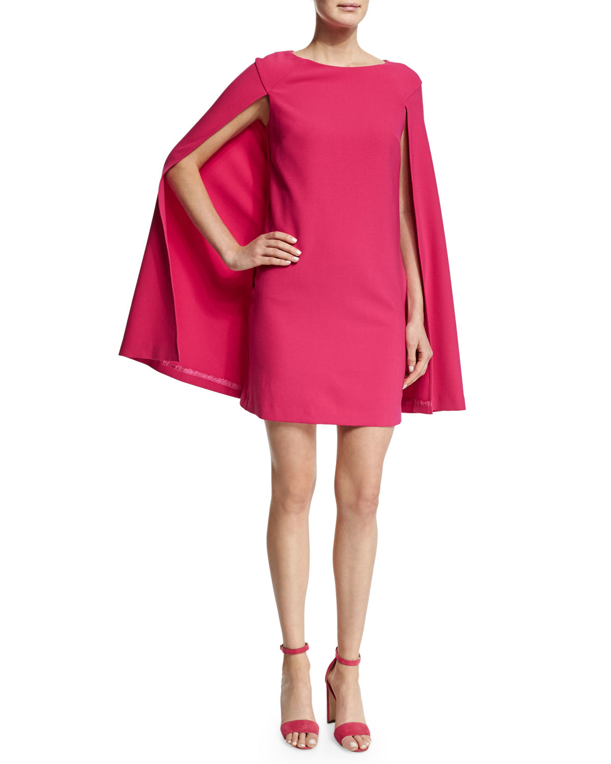 Lyst Trina Turk Cape Style Shift Dress In Pink Gallery