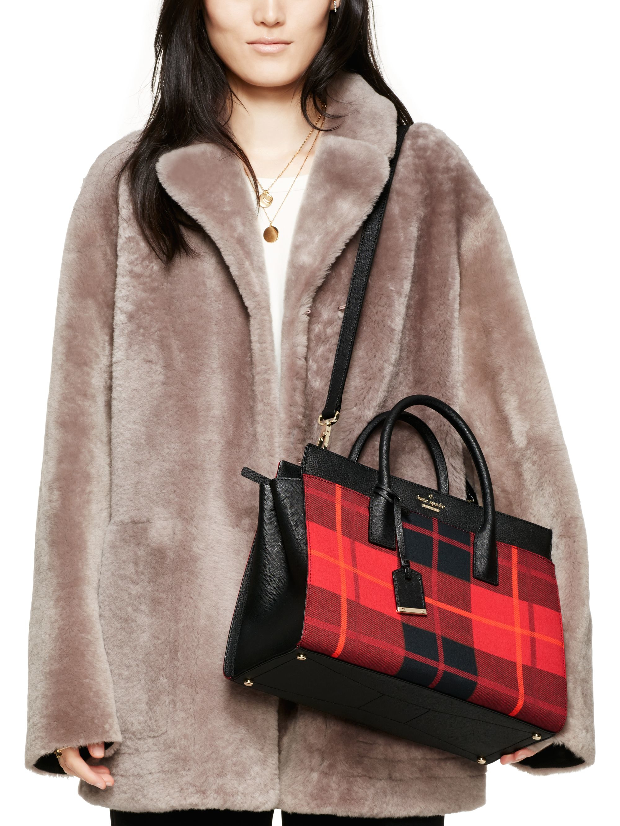 kate spade new york plaid tote bags