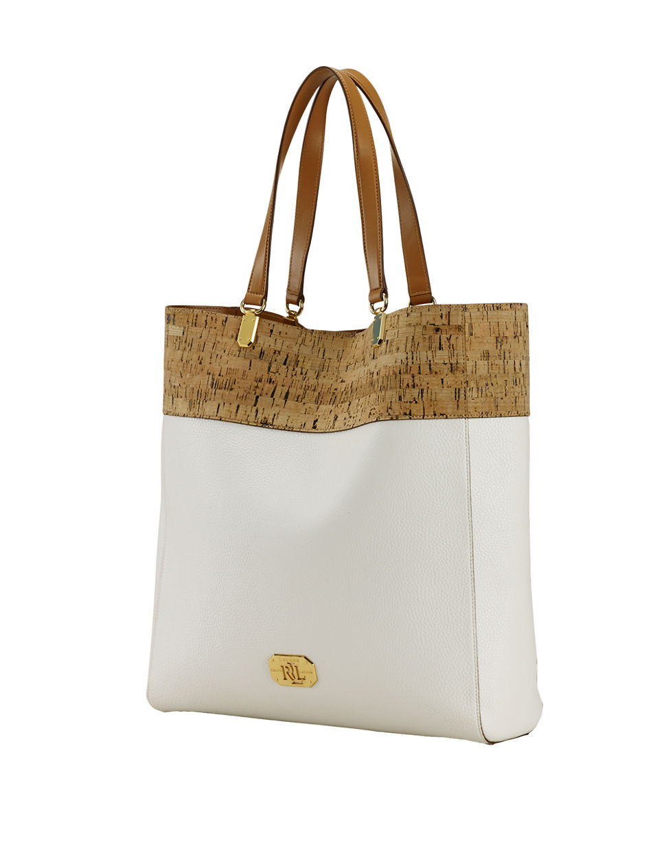 Lauren by Ralph Lauren CorkPatterned Tote Bag in Natural Lyst