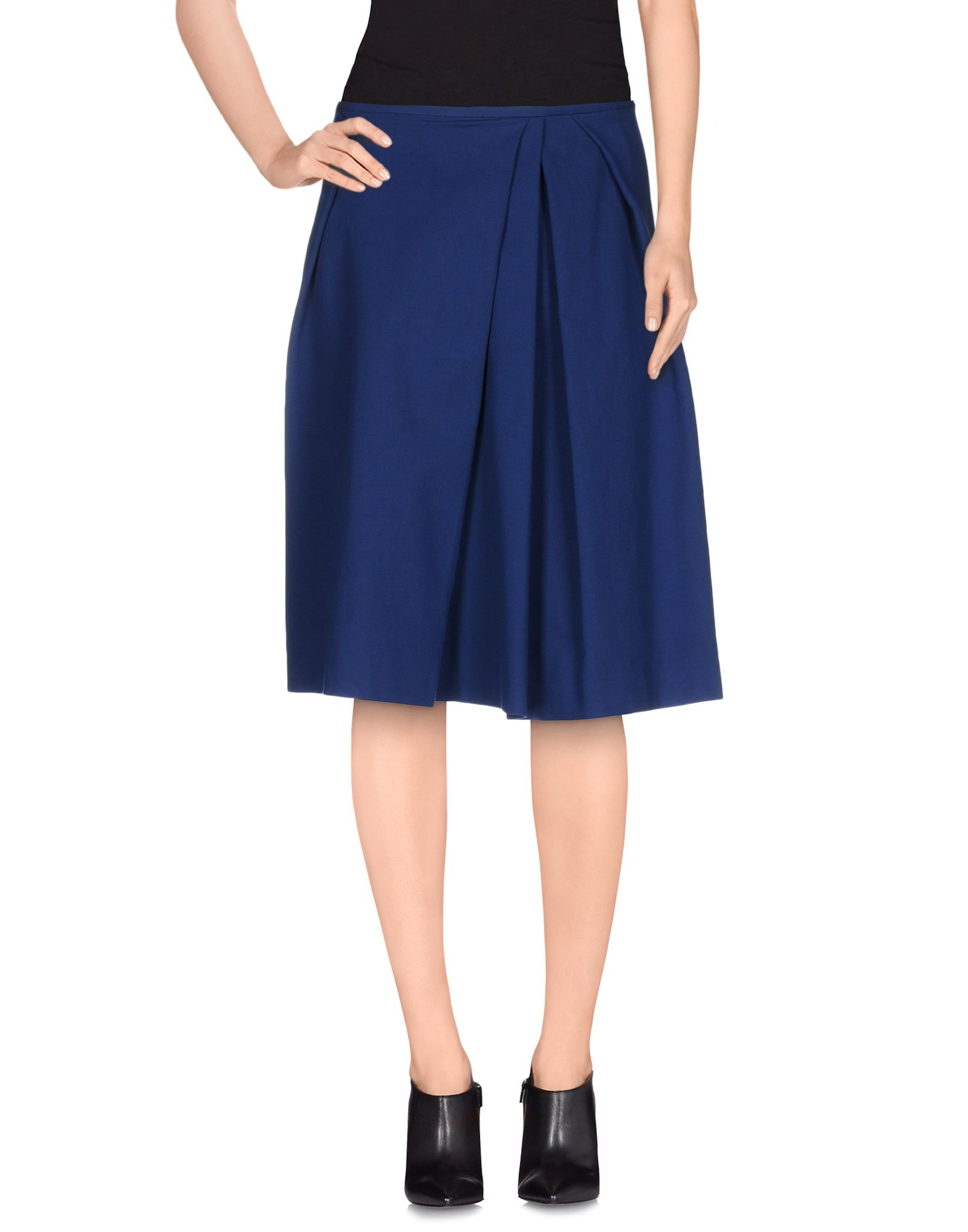 Lyst - Jil Sander Navy Knee Length Skirt in Blue