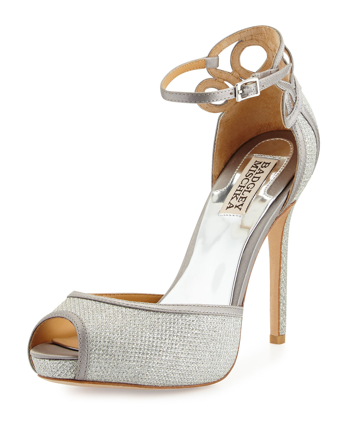 badgley mischka peep toe pumps
