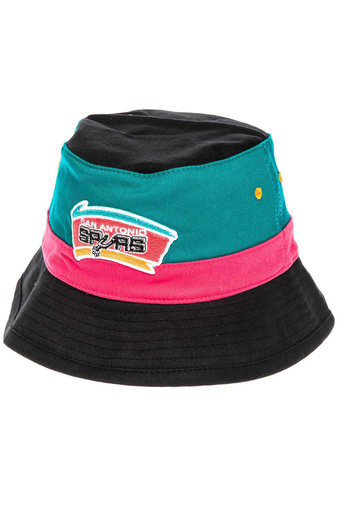 Mitchell & Ness The San Antonio Spurs Color Block Bucket Hat in Blue ...