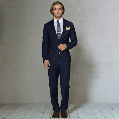 Polo Ralph Lauren Customfit Chalkstriped Suit in Blue for Men | Lyst