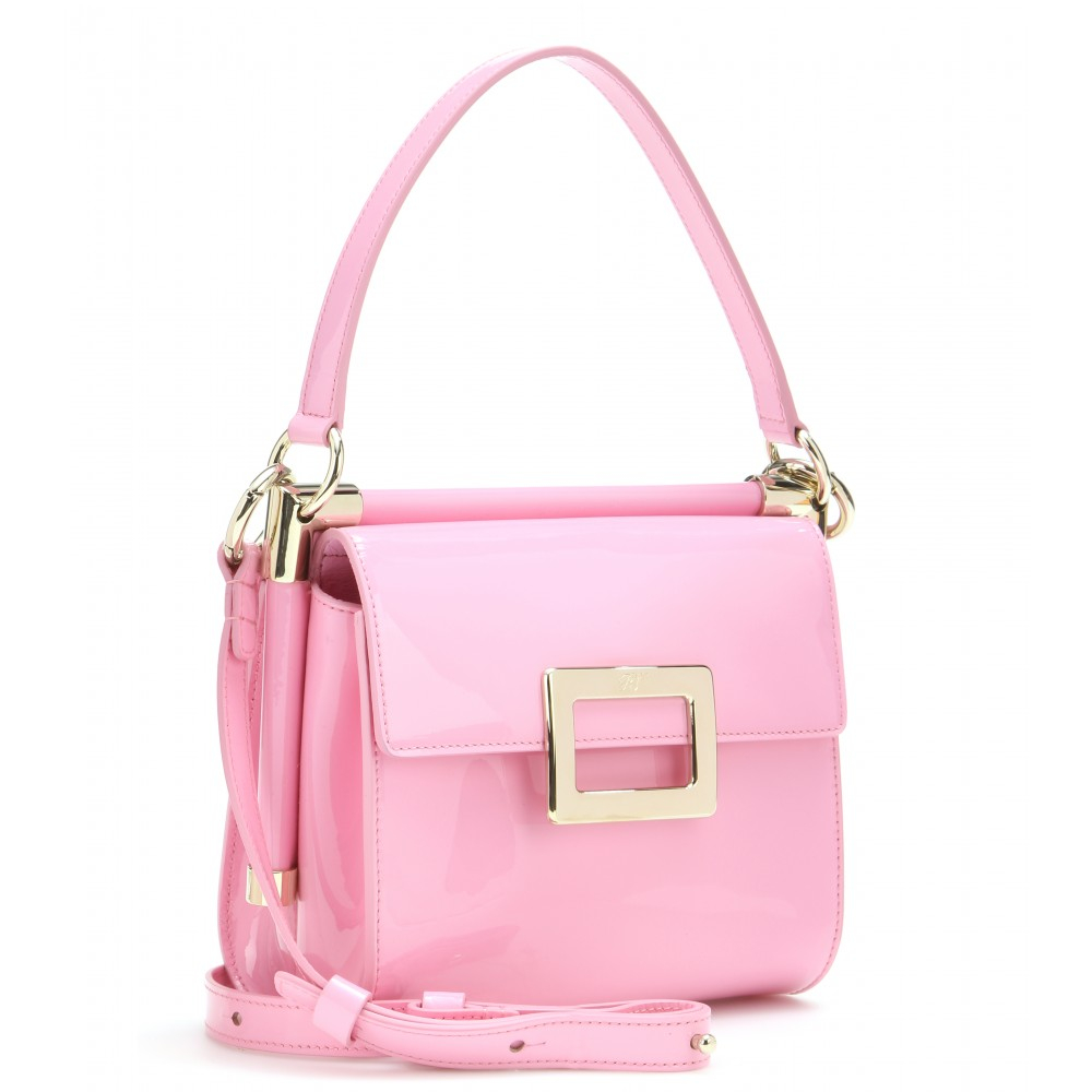 Roger vivier Miss Viv' Mini Evening Patent Leather Shoulder Bag in Pink ...