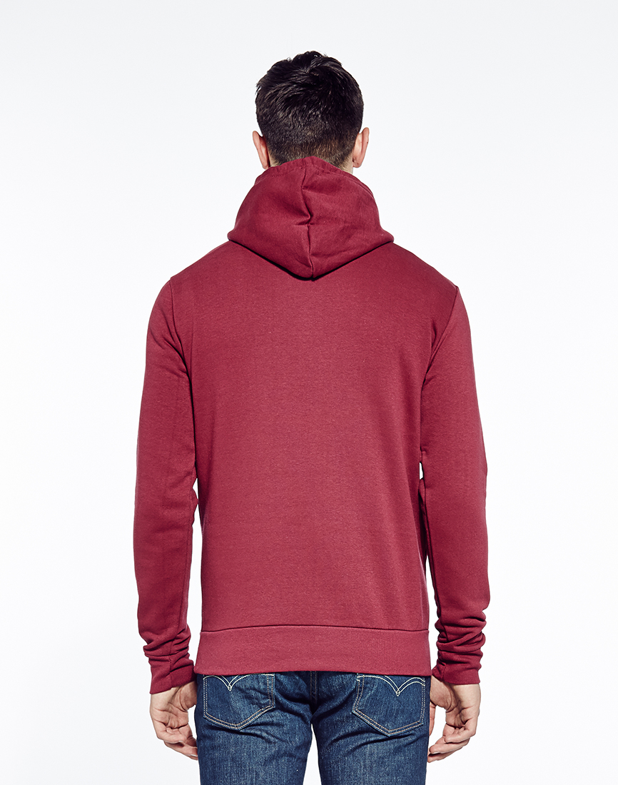 Hype . Burgundy Hoodie With White Script in Purple for Men - Lyst
