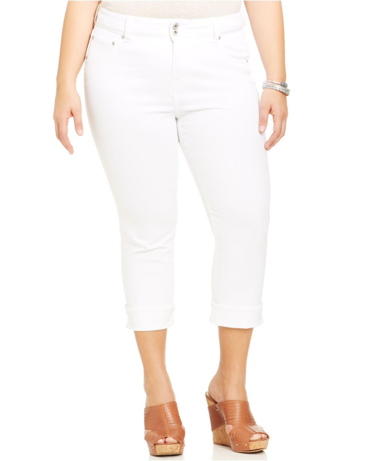 Lucky brand Lucky Brand Plus Size Cropped Skinny Jeans, White Wash in ...