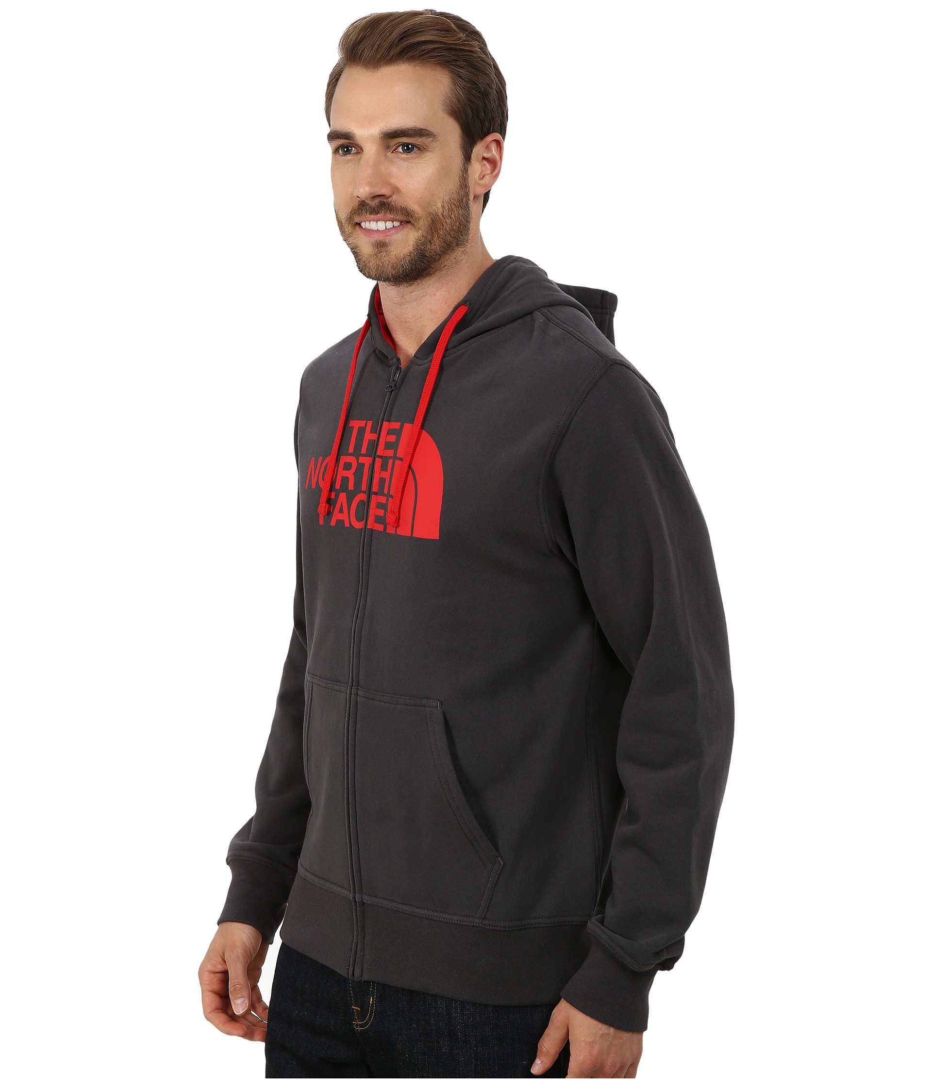 north face half dome hoodie grey