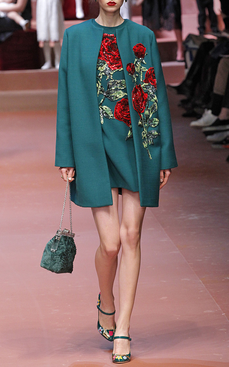 dolce and gabbana dress green