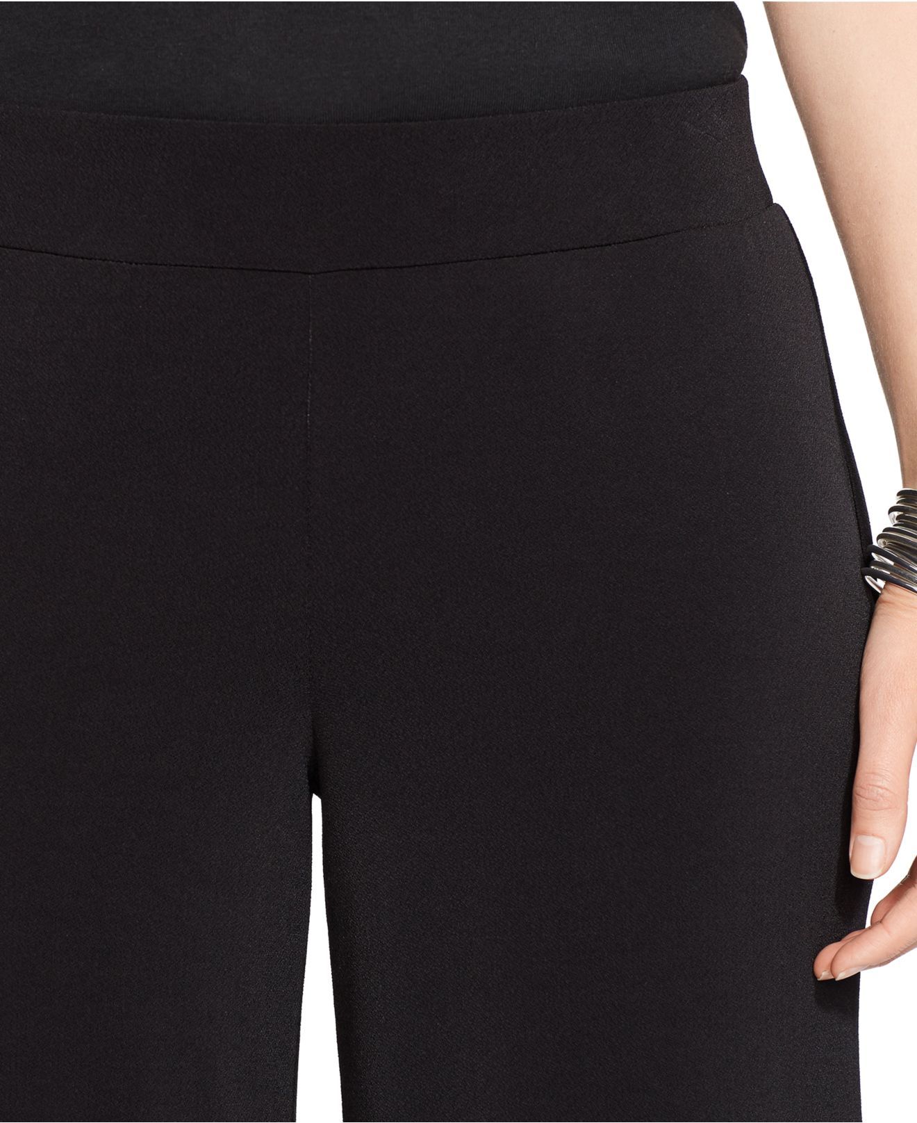 Lyst - Lauren by Ralph Lauren Plus Size Wide-Leg Pants in Black