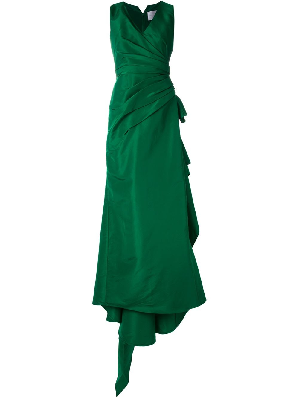 Carolina Herrera Draped Evening Dress in Green - Lyst