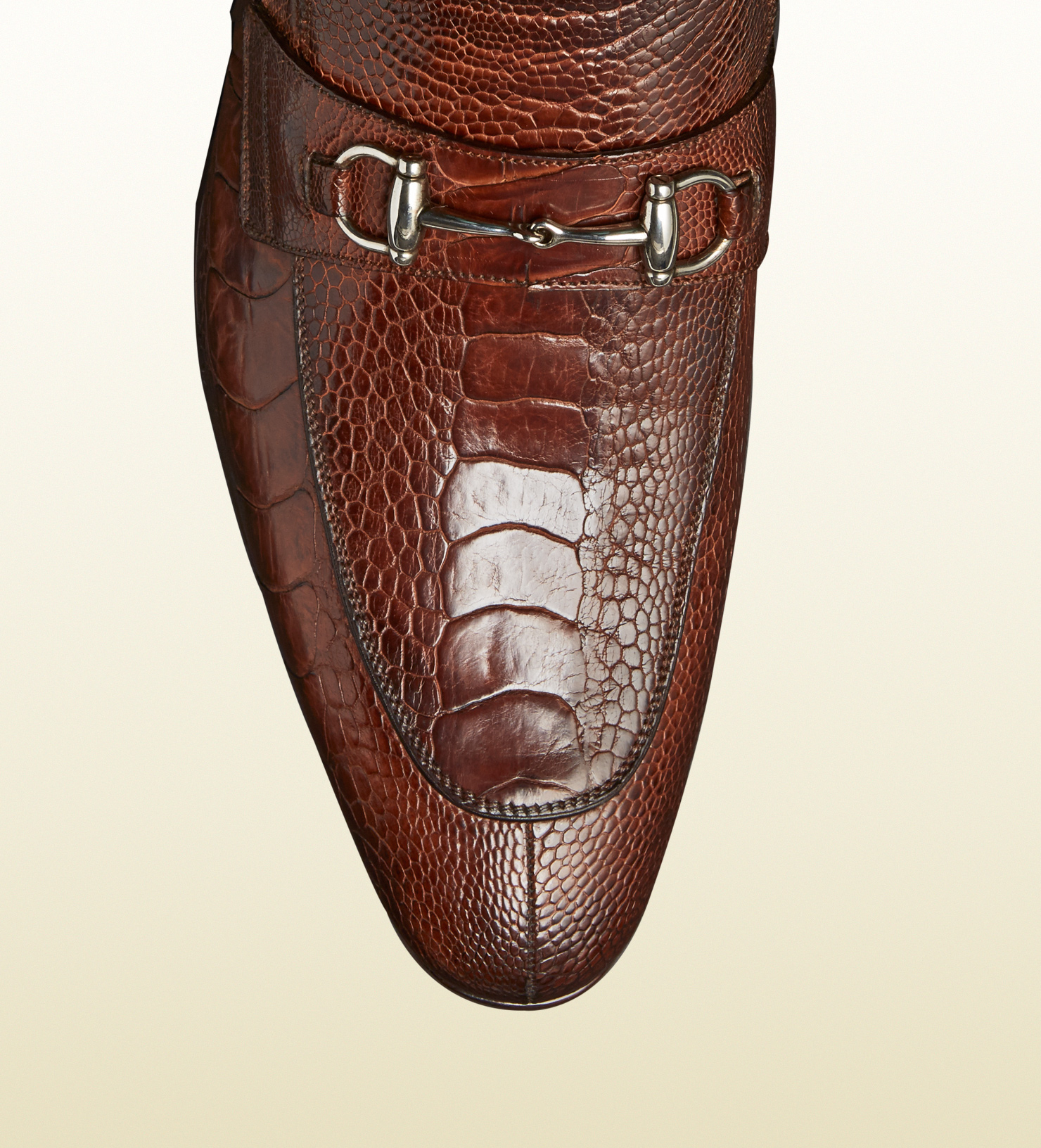 Lyst Gucci Shaded Ostrich Claw Horsebit Loafer in Brown