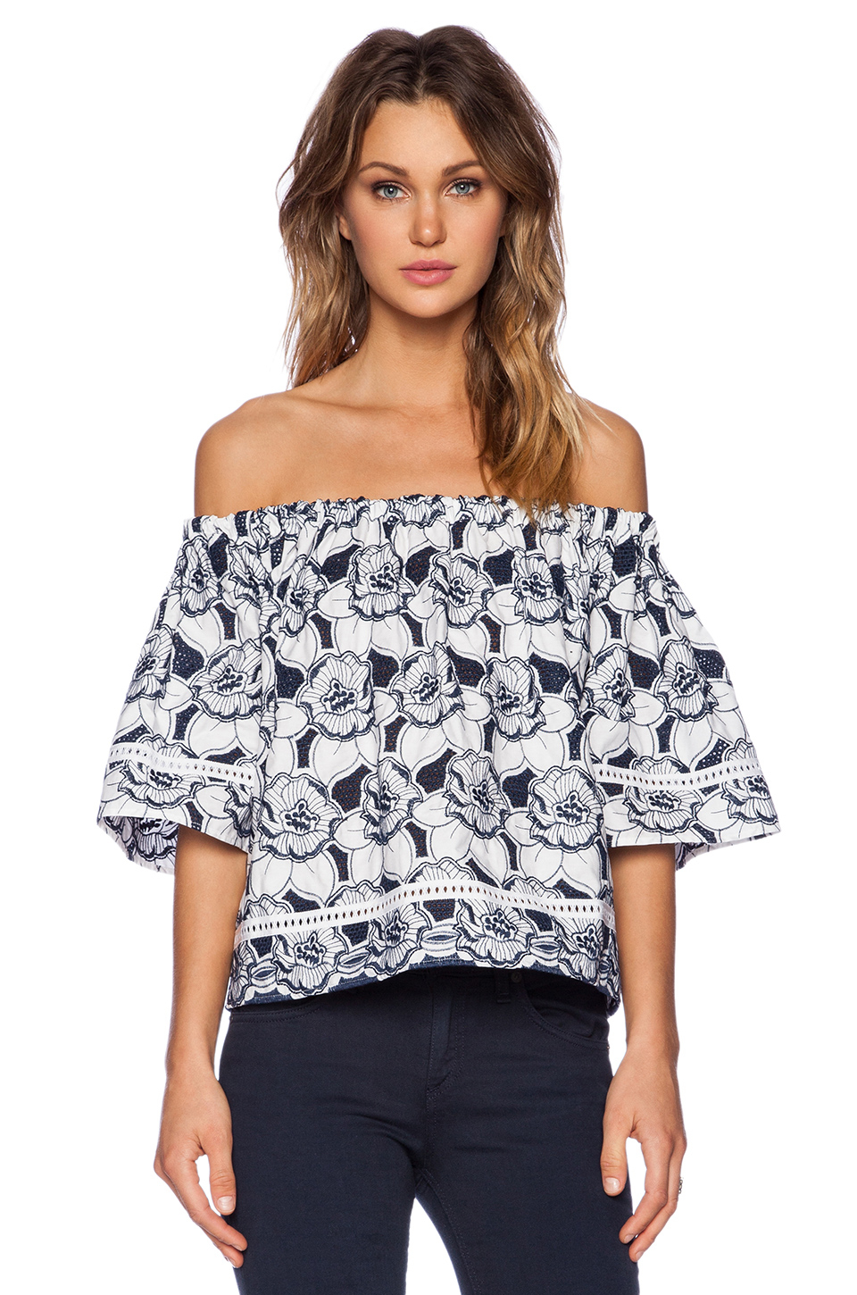 Alexis Colin FloralPrint OffTheShoulder Top in Floral Lyst