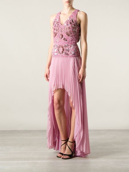 Amen Embellished Evening Dress in Pink (pink & purple) | Lyst