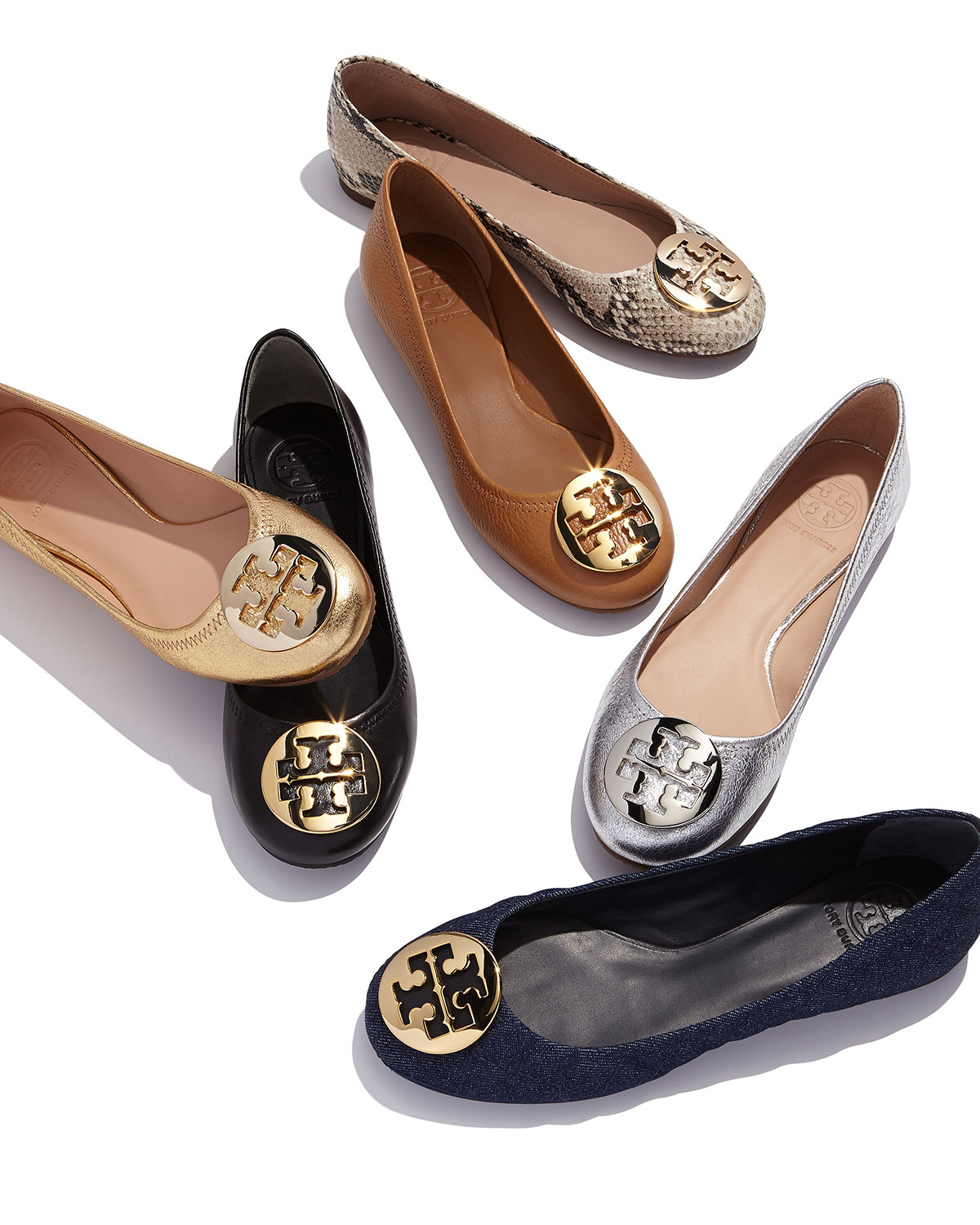 tory burch silver reva metallic ballerina flat product 1 25579574 3 960619543 normal