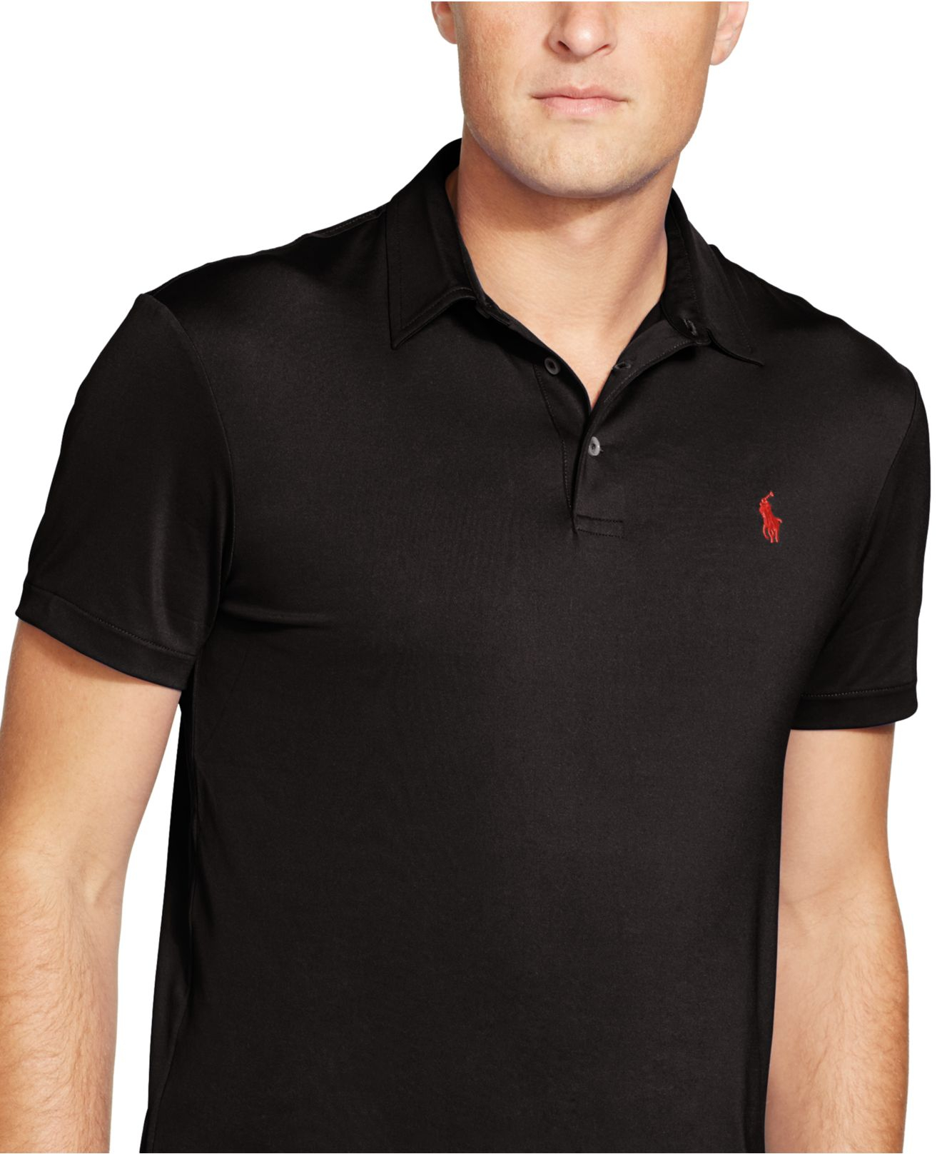 Polo Ralph Lauren Big & Tall Performance Polo Shirt in Black for Men - Lyst