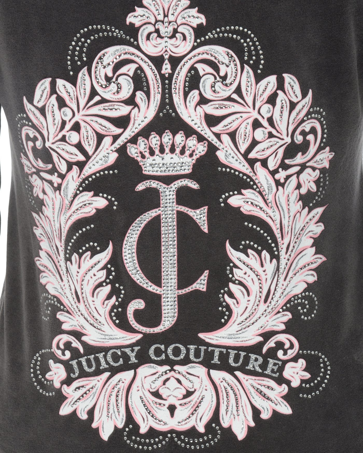 Juicy couture Logo Velour Juicy Ornate Cameo Original Jacket in Gray | Lyst