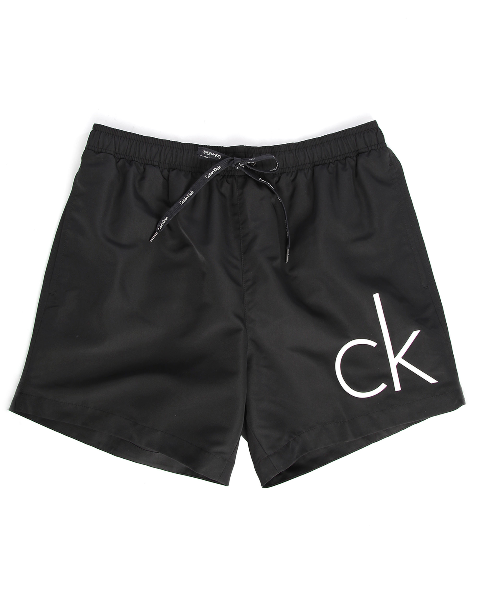 Calvin klein Black Side Logo Swim Shorts in Black for Men | Lyst