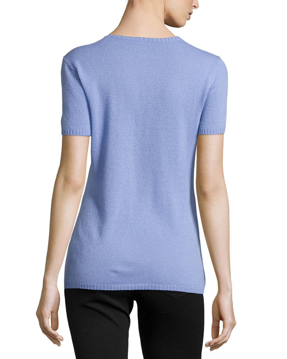 Lafayette 148 new york Cashmere Square-Neck Sweater in Blue (lilac) | Lyst