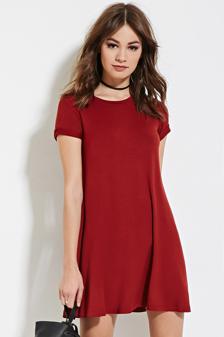 a line tee shirt dress