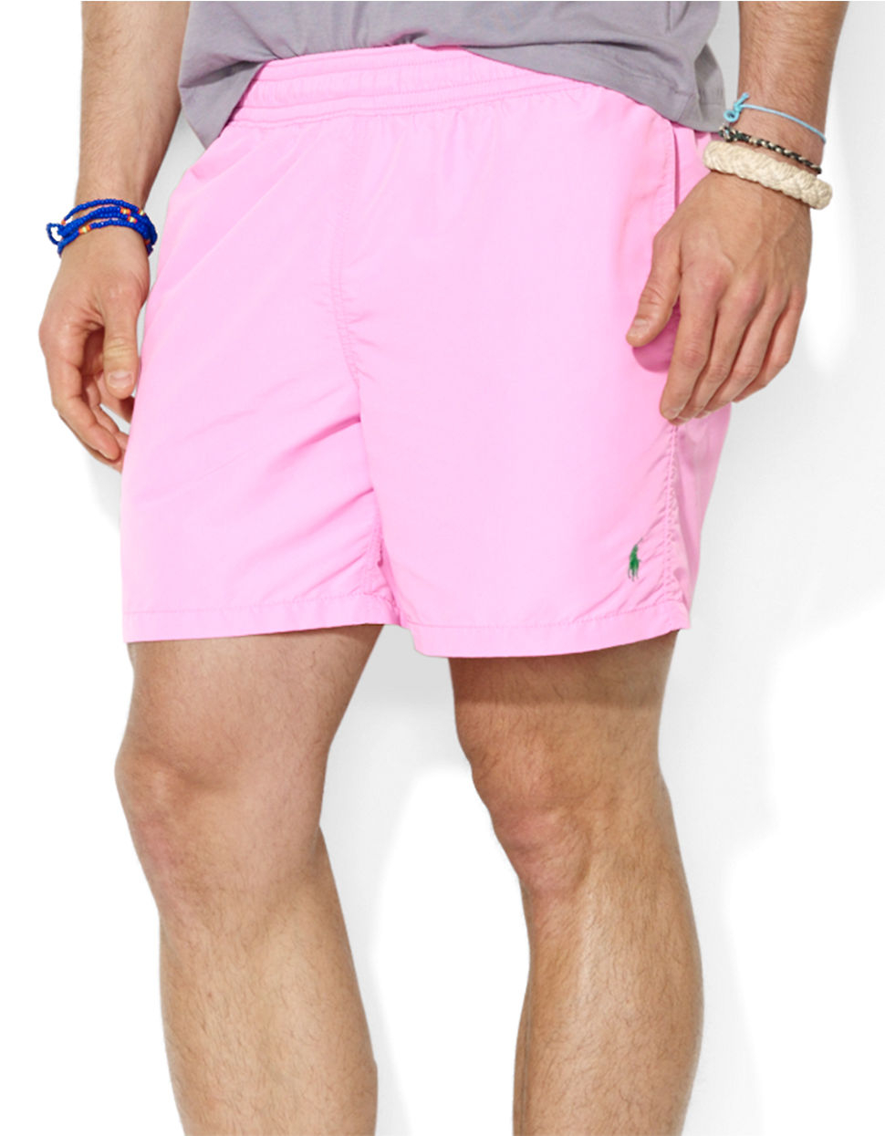Polo Ralph Lauren Hawaiian Solid Swim Shorts in Pink for Men (Pale Rose ...
