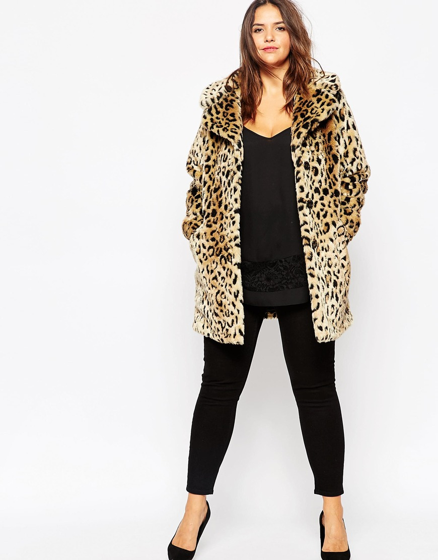 Leopard Faux Fur Coat With Hood Tradingbasis